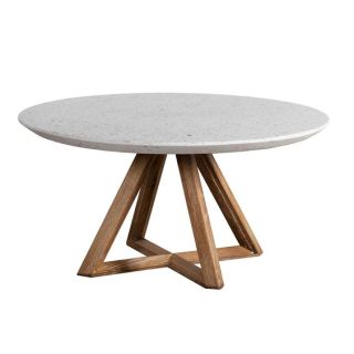 Moroccan Mother of Pearl Inlaid Wood Coffee Table - Handcrafted Elegance