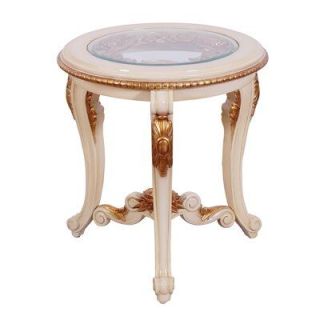 Moroccan Hand-Carved Wood Table with Glass Top