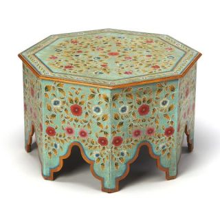 Hand-Carved Moroccan Wood Table | Moorish Arch Design
