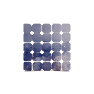 Moroccan Blue Mosaic Tiles - Elegant Navy and White Pattern
