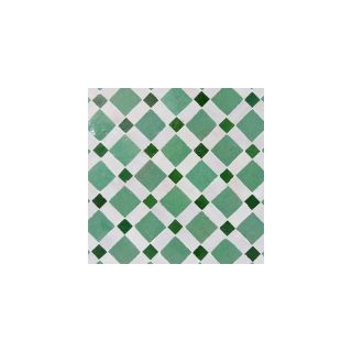 Moroccan Green Mosaic Tiles - Authentic Geometric Design