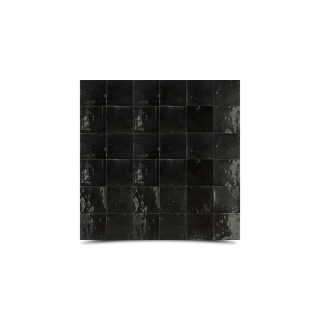 Handmade Moroccan Mosaic Solid Black Color Tiles - Matte Finish