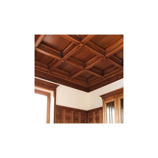 Moroccan Handcrafted Dark Red Wood Ceiling - Palace-Style Elegance