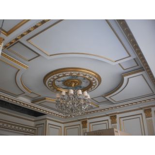 Gypsum Plaster Ceiling Rose | Moroccan Handcrafted Elegance