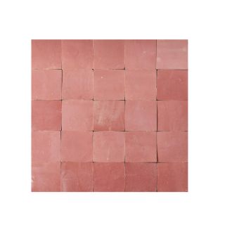 Handmade Moroccan Mosaic Red Brick Tiles - Vibrant 6x6 Design