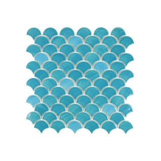Caribbean Blue Small Fish Scales Tiles - Premium Quality