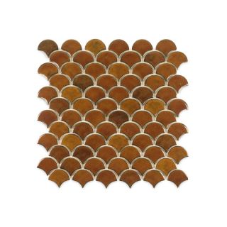 Captivating Amber Small Moroccan Fish Scales Tiles