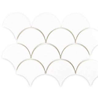 Moroccan Fish Scales Tiles - Creamy White | Elegant Undersea Inspired Design
