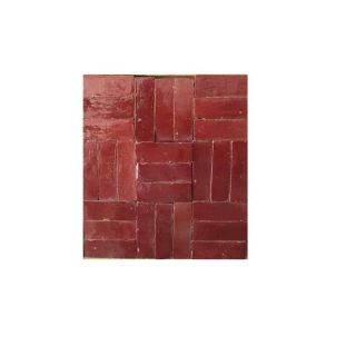 Timeless Moroccan Bejmat Tiles in Wine Red | Handcrafted & Water-Resistant
