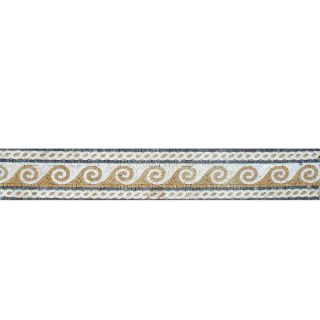 Exquisite Moroccan Spiral Mosaic Border in Brown - High-Quality Design