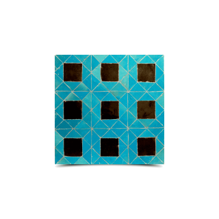 Captivating Moroccan Mosaic Tiles - Black & Blue Color