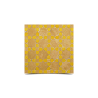 Moroccan Mosaic Beige Blue Tile - Premium Glazed Pattern