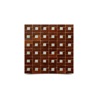 Elegant Moroccan Mosaic Brown & White Tiles - Glazed Finish