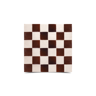 Moroccan Mosaic White & Brown Tiles - Top-Quality Glazed Pattern