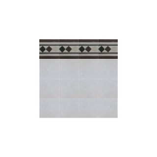 Elegant Black & White Moroccan Cement Border Tile