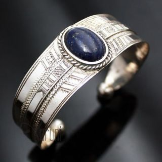 Adjustable Moroccan Tuareg Berber Silver Geometrical Design Bracelet
