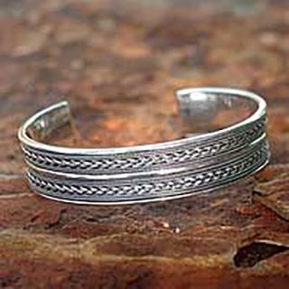 Moroccan Tuareg Silver Artisan Bracelet | Ethnic Charm