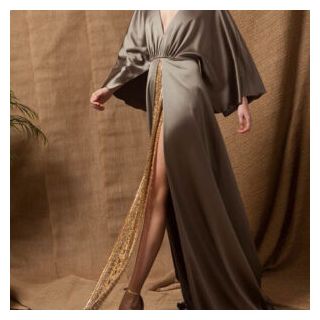 Moroccan-Inspired Embroidered Kaftan Dress