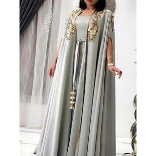 Bohemian Moroccan Embroidered Kaftan Dress 214 - Unique Casual Chic Option