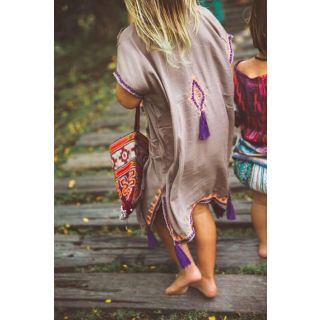 Bohemian Chic Morrocan Embroidered Kaftan Dress - Unique Style Statement