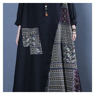 Moroccan Inspired Embroidered Bohemian Kaftan Dress