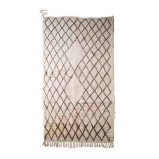 Beni Ourain Handwoven Wool Rug | Geometric Diamond Pattern