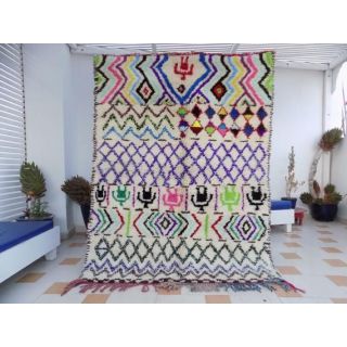Moroccan Azilal Berber Wool Rug with Customizable Dimensions