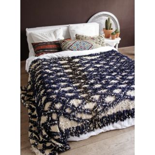 Luxury Navy Blue Glittery Moroccan Wedding Blanket