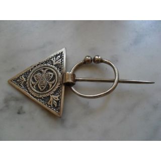 Exquisite Vintage Berber Fibula Enamel Brooch