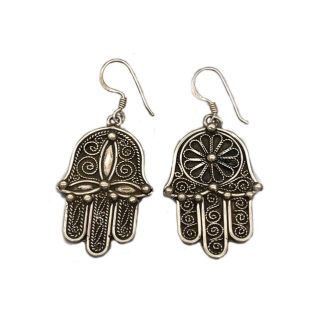 "Handcrafted Moroccan Tuareg Berber Geometric Earrings"