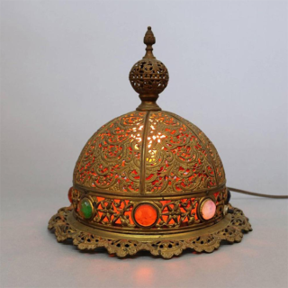 Moroccan Silver Metal Floor Lamp - Handmade Vintage Lighting