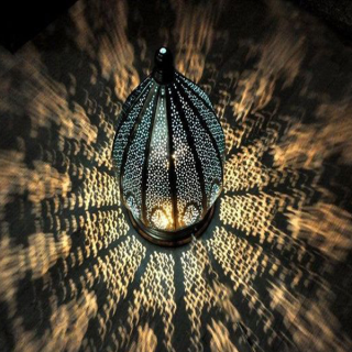 Moroccan Silver Metal Vintage Floor Lamp
