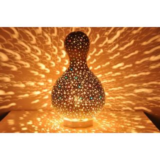 Handcrafted Moroccan Silver Metal Floor Lamp