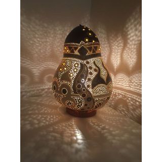 Moroccan Silver Metal Floor Lamp - Vintage Charm & Durability