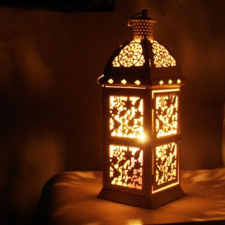 Moroccan Silver Metal Vintage Pendant Lamp
