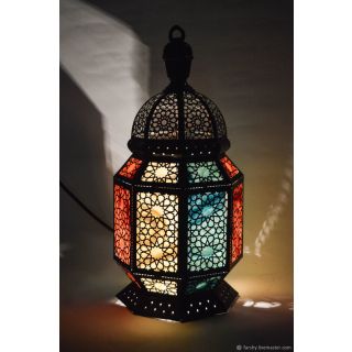 Moroccan Inspired Silver Metal Floor Lamp - Handmade, Versatile, Timeless Charm