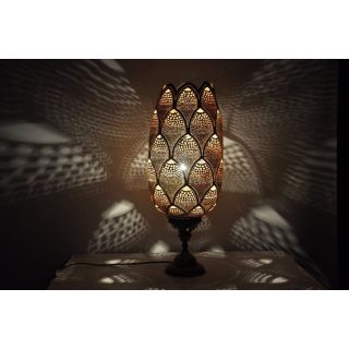 Enchanting Moroccan Silver Metal Floor Lamp