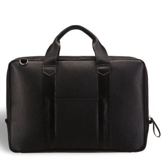 Handmade Black Pebble Leather Laptop Bag | Moroccan Artisans
