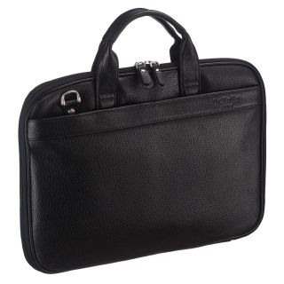 Handmade Black Leather Laptop Bag with Moroccan Craftsmanship