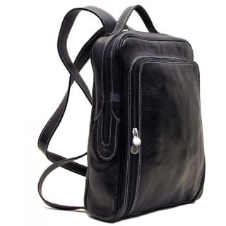 Luxury Black Moroccan Leather Backpack by Fez Tannery
