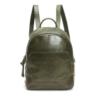 Moroccan Dark Khaki Leather Backpack | Handcrafted Elegance