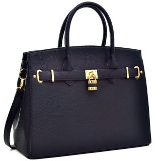 Vintage Dark Blue Moroccan Leather Handbag - Handcrafted Premium Leather Strand Bag