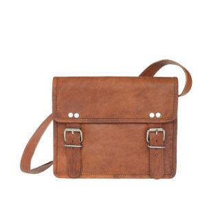 Timeless Hazelnut Brown Moroccan Leather Handbag