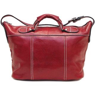 Dark Red Moroccan Leather Handbag | Handmade Vintage Style