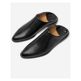 Elegant Leather Slippers - Moroccan Style Comfort & Durability