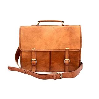 Luxury Moroccan Leather Messenger Bag - Handcrafted and Stylish