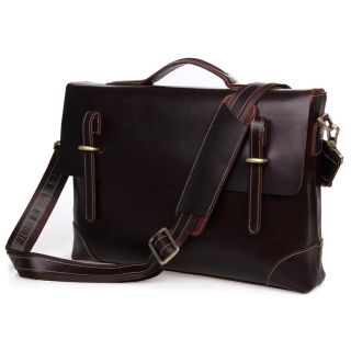 Handcrafted Dark Brown Moroccan Leather Messenger Bag - Premium Quality & Functional