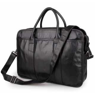 Crafted Moroccan Leather Messenger Bag with Multiple Pockets
