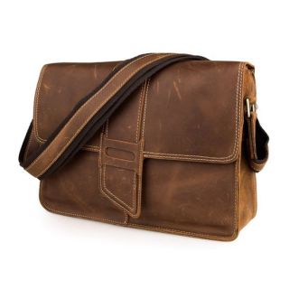 Premium Vintage Moroccan Leather Messenger Bag for Men and Women