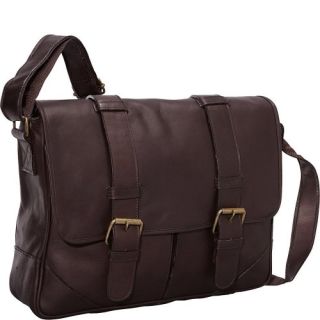 Handcrafted Dark Brown Moroccan Leather Messenger Bag